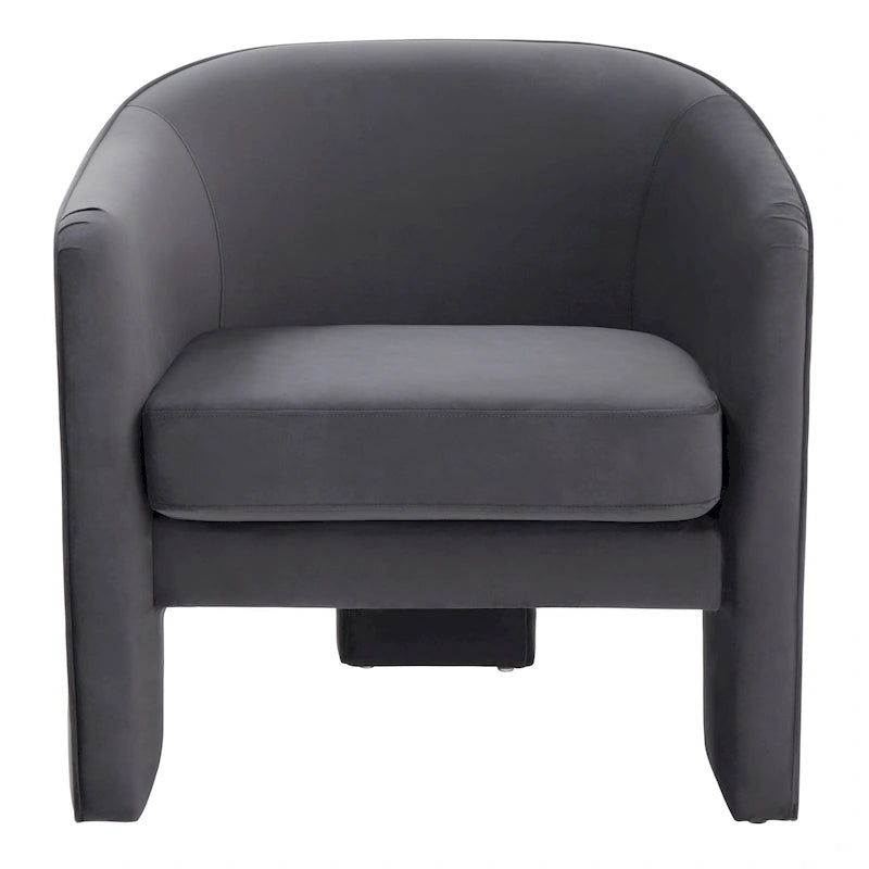 Velvet armchair - 30 inches wide x 28 inches long x 30 inches high - 30W x 28D x 30H