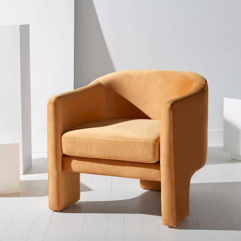 Velvet armchair - 30 inches wide x 28 inches long x 30 inches high - 30W x 28D x 30H