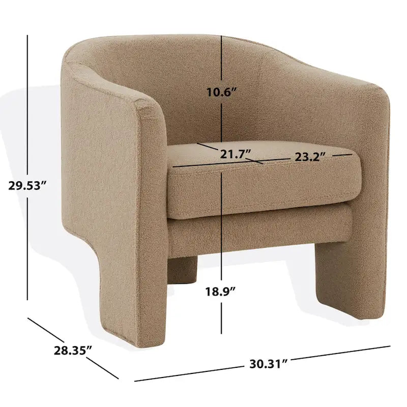 Velvet armchair - 30 inches wide x 28 inches long x 30 inches high - 30W x 28D x 30H
