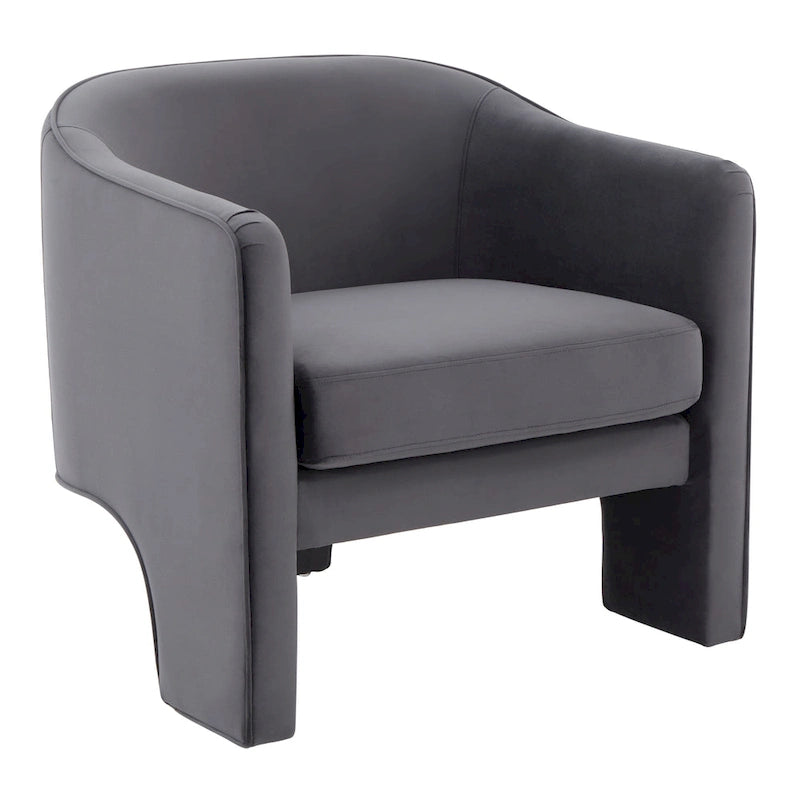 Velvet armchair - 30 inches wide x 28 inches long x 30 inches high - 30W x 28D x 30H