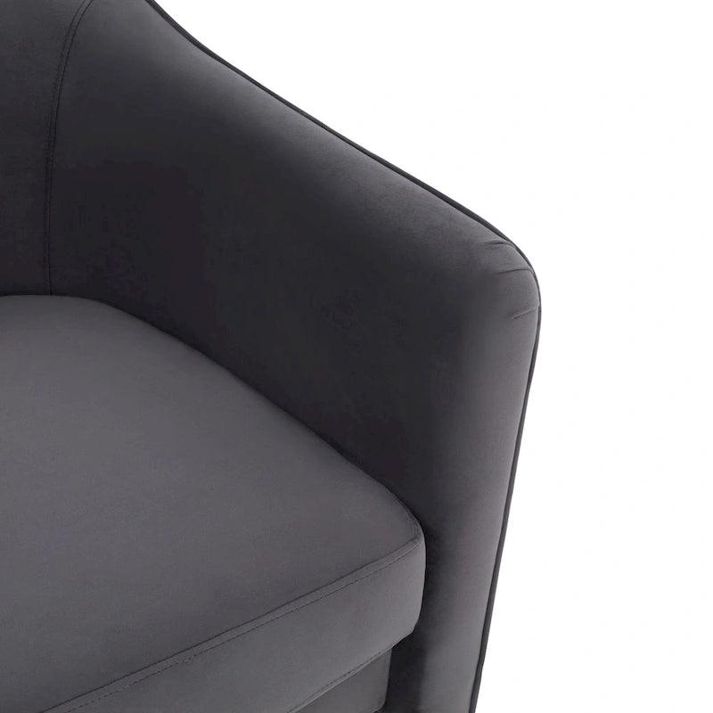 Velvet armchair - 30 inches wide x 28 inches long x 30 inches high - 30W x 28D x 30H