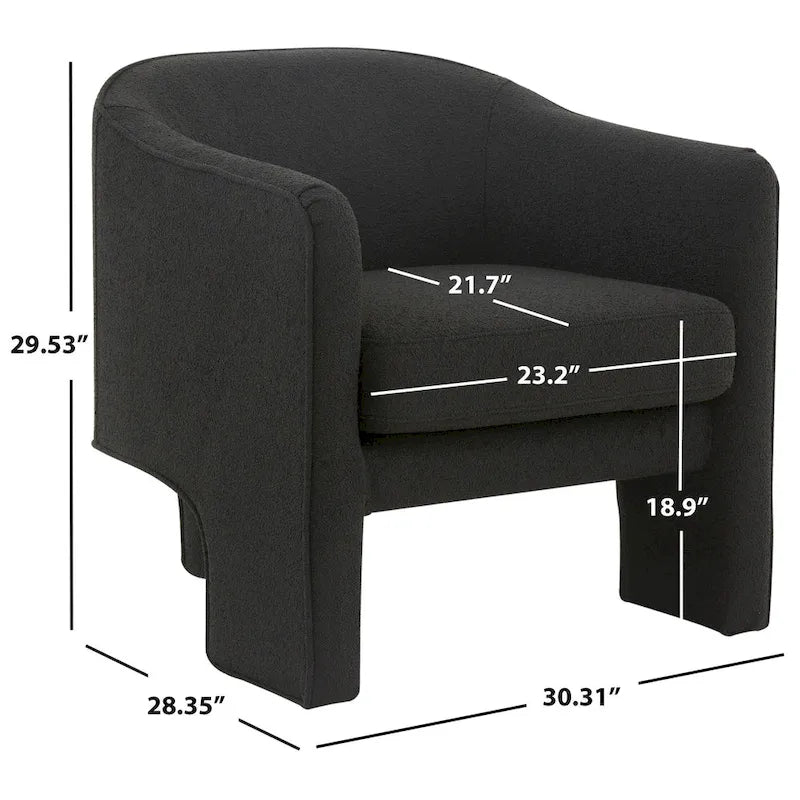 Velvet armchair - 30 inches wide x 28 inches long x 30 inches high - 30W x 28D x 30H
