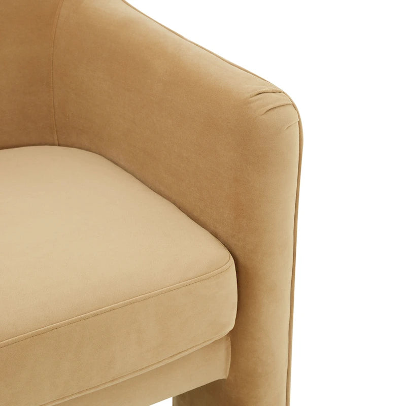 Velvet armchair - 30 inches wide x 28 inches long x 30 inches high - 30W x 28D x 30H