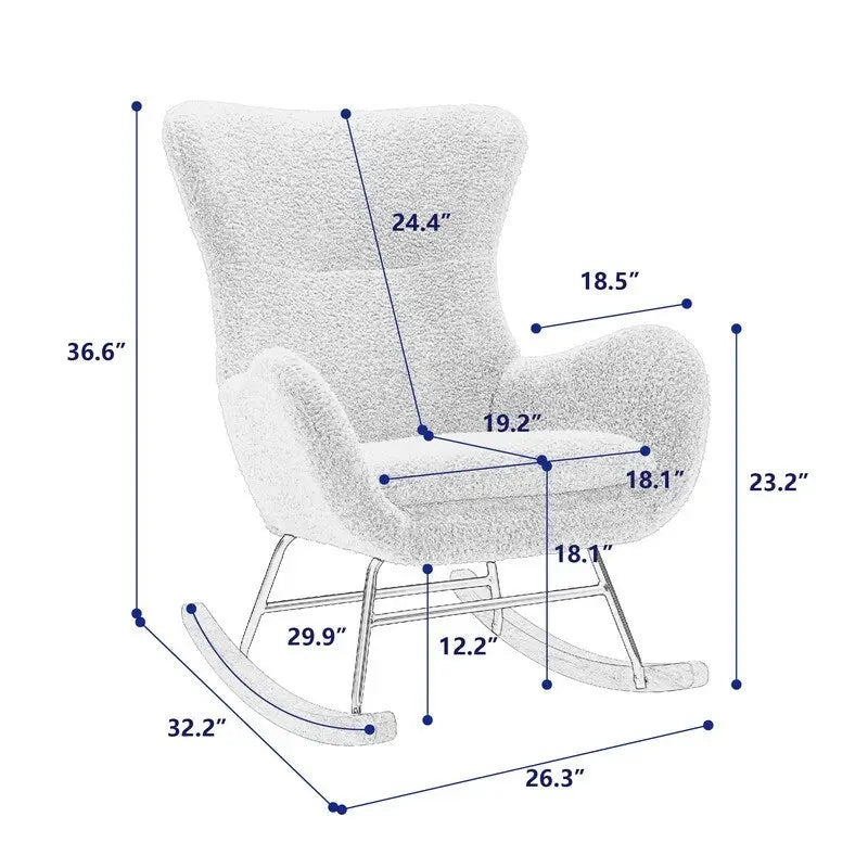 Fabric cushion rocking chair